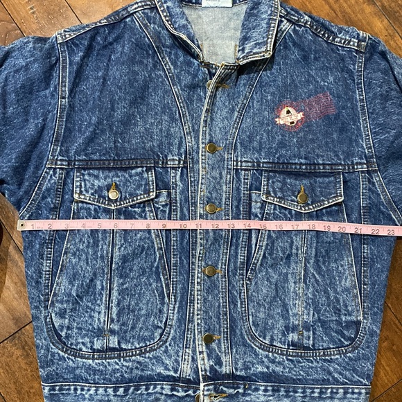 Vintage Acid Wash Coca Cola Texas Embroidered Denim Jean Jacket Size Small - Picture 9 of 13